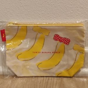 Tokyo Banana Zipper Pouch Cosmetic Bag